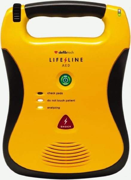 Defibtech - AED Program Management Adult Pad Defibrillator - 9 Volt and Nonrechargeable Lithium Battery Included - USA Tool & Supply