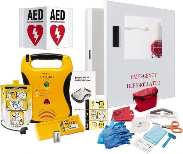 Defibtech - Adult Pad Defibrillator - Nonrechargeable Lithium Battery Included - USA Tool & Supply