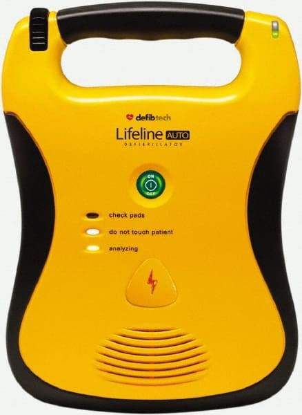 Defibtech - Adult Pad Defibrillator - 9 Volt and Nonrechargeable Lithium Battery Included - USA Tool & Supply