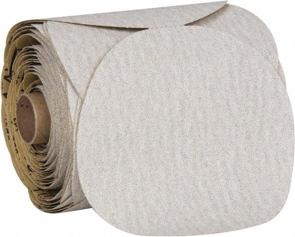 3M - 5" Diam, 80 Grit Aluminum Oxide Adhesive PSA Disc - Medium Grade, Gold, Film Backing, Flexible, Use with Random Orbital Sanders - USA Tool & Supply