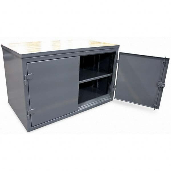 Strong Hold - Stationary Work Benches, Tables Type: Work Bench Top Material: Maple work surface 1-3/4" thick - USA Tool & Supply
