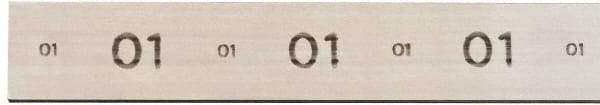 Starrett - 36 Inch Long x 1/2 Inch Wide x 5/16 Inch Thick, Tool Steel Air Hardening Flat Stock - + 0.25 Inch Long Tolerance, + 0.000-0.005 Inch Wide Tolerance, +/- 0.001 Inch Thickness Tolerance, +/- 0.001 Inch Square Tolerance, AISI Type A2 Air Hardening - USA Tool & Supply