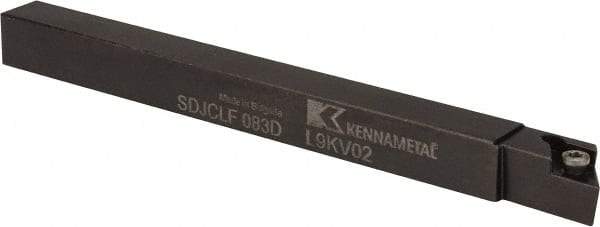 Kennametal - SDJC, Left Hand Cut, 3° Lead Angle, 1/2" Shank Height x 1/2" Shank Width, Neutral Rake Indexable Turning Toolholder - 6" OAL, DC..32.5. Insert Compatibility, Series Screw-On - USA Tool & Supply