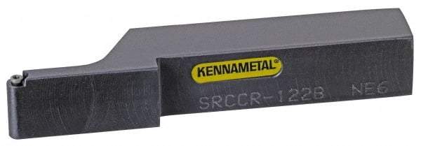 Kennametal - SRCC, Right Hand Cut, 1-1/4" Shank Height x 1-1/4" Shank Width, Neutral Rake Indexable Turning Toolholder - 6" OAL, RC..32.5. Insert Compatibility, Series Screw-On - USA Tool & Supply