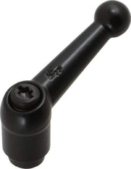 KIPP - #10-24, 0.51" Hub Diam, Zinc Die Cast (Steel Components) Tapped Adjustable Clamping Lever - 1.81" OAL, 1.28" High, 0.35" Hole Depth - USA Tool & Supply