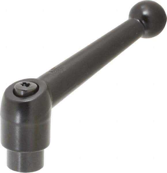 KIPP - 5/16-18, 0.83" Hub Diam, Zinc Die Cast (Steel Components) Tapped Adjustable Clamping Lever - 3.54" OAL, 2.26" High, 0.55" Hole Depth - USA Tool & Supply