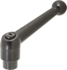 KIPP - 5/16-18, 0.83" Hub Diam, Zinc Die Cast (Steel Components) Tapped Adjustable Clamping Lever - 3.54" OAL, 2.26" High, 0.55" Hole Depth - USA Tool & Supply