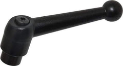 KIPP - 3/8-16, 0.83" Hub Diam, Zinc Die Cast (Steel Components) Tapped Adjustable Clamping Lever - 3.54" OAL, 2.26" High, 0.55" Hole Depth - USA Tool & Supply