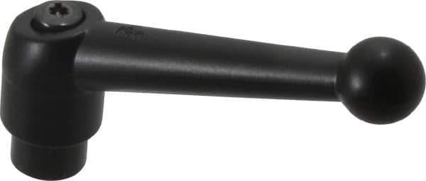 KIPP - M10 x 1.5, 21mm Hub Diam, Zinc Die Cast (Steel Components) Tapped Adjustable Clamping Lever - 90mm OAL, 57.5mm High, 14mm Hole Depth - USA Tool & Supply
