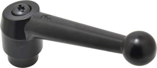 KIPP - 1/2-13, 1.18" Hub Diam, Zinc Die Cast (Steel Components) Tapped Adjustable Clamping Lever - 4.96" OAL, 3.11" High, 0.91" Hole Depth - USA Tool & Supply