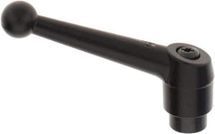 KIPP - M16 x 2.0, 30mm Hub Diam, Zinc Die Cast (Steel Components) Tapped Adjustable Clamping Lever - 126mm OAL, 79mm High, 23mm Hole Depth - USA Tool & Supply