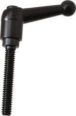 KIPP - 1/4-20, 13mm Hub Diam, Zinc Die Cast (Steel Components) Threaded Stud Adjustable Clamping Lever - 1.57" Stud Length, 46mm OAL, 32.5mm High - USA Tool & Supply