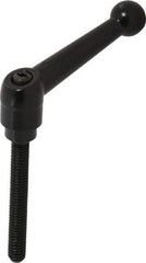 KIPP - 5/16-18, 0.71" Hub Diam, Zinc Die Cast (Steel Components) Threaded Stud Adjustable Clamping Lever - 2.36" Stud Length, 2.87" OAL, 1.79" High - USA Tool & Supply