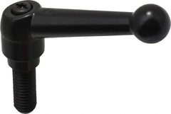 KIPP - M10 x 1.5, 18mm Hub Diam, Zinc Die Cast (Steel Components) Metric Threaded Stud Adjustable Clamping Lever - 25mm Stud Length, 73mm OAL, 45.5mm High - USA Tool & Supply