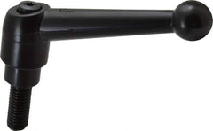 KIPP - M10 x 1.5, 21mm Hub Diam, Zinc Die Cast (Steel Components) Metric Threaded Stud Adjustable Clamping Lever - 25mm Stud Length, 90mm OAL, 57.5mm High - USA Tool & Supply