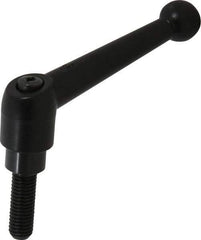 KIPP - M10 x 1.5, 21mm Hub Diam, Zinc Die Cast (Steel Components) Metric Threaded Stud Adjustable Clamping Lever - 30mm Stud Length, 90mm OAL, 57.5mm High - USA Tool & Supply
