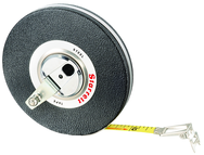 530-100 Closed Reel Measuring Tape-3/8" x 100' - USA Tool & Supply