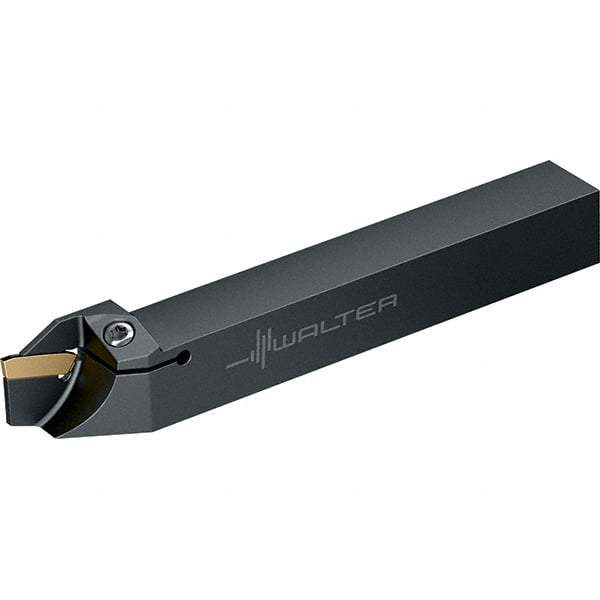 Walter - External Thread, 0.4724" Max Depth of Cut, 2mm Min Groove Width, 125mm OAL, Left Hand Indexable Grooving Cutoff Toolholder - 12mm Shank Height x 12mm Shank Width, GX16-1E2.. Insert Style, XLDE-C Toolholder Style - USA Tool & Supply