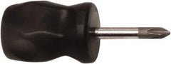 Ability One - #2, 1-1/2" OAL, Standard Phillips Screwdriver - 1-1/2" Blade Length, Round Shank, Ergonomic Handle - USA Tool & Supply