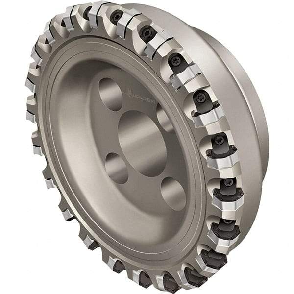 Walter - 80mm Cut Diam, 27mm Arbor Hole, 4mm Max Depth of Cut, Indexable Chamfer & Angle Face Mill - 11 Inserts, XNHF 0705 . . Insert, Right Hand Cut, 11 Flutes, Series Xtra-tec - USA Tool & Supply