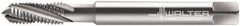 Walter-Prototyp - #6-32 UNC 3 Flute 3B Modified Bottoming Spiral Flute Tap - Powdered Metal, Bright Finish, 56mm OAL, Right Hand Flute, Right Hand Thread, Series 224104 - Exact Industrial Supply