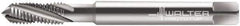 Walter-Prototyp - #3-48 UNC 3 Flute 2B Modified Bottoming Spiral Flute Tap - Powdered Metal, Bright Finish, 50mm OAL, Right Hand Flute, Right Hand Thread, Series 224102 - Exact Industrial Supply