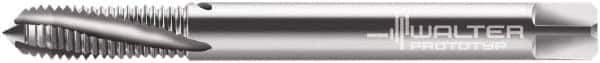 Walter-Prototyp - 1/4-28 UNF 3 Flute 3B Modified Bottoming Spiral Flute Tap - Powdered Metal, Bright Finish, 2-1/2" OAL, Right Hand Flute, Right Hand Thread, Series A234101 - USA Tool & Supply
