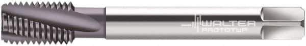Walter-Prototyp - M12x1.75 Metric 4 Flute 6HX Modified Bottoming Spiral Flute Tap - Powdered Metal, AlCrN Finish, 110mm OAL, Right Hand Flute, Right Hand Thread, Series 2046663 - USA Tool & Supply