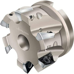 Walter - 7 Inserts, 80mm Cut Diam, 27mm Arbor Diam, 15mm Max Depth of Cut, Indexable Square-Shoulder Face Mill - 50mm High, AD.. 1606.. Insert Compatibility, Through Coolant, Series Xtra-tec - USA Tool & Supply