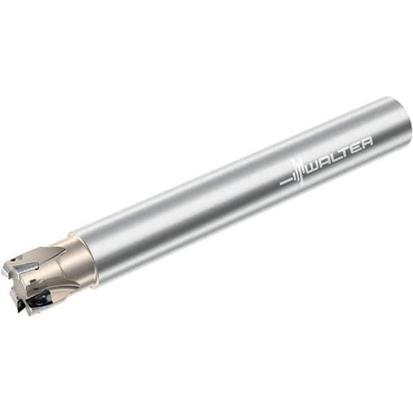 Walter - 22mm Cut Diam, 11.7mm Max Depth of Cut, 20mm Shank Diam, 200mm OAL, Indexable Square Shoulder End Mill - Multiple Insert Styles, Cylindrical Shank, 90° Lead Angle, Through Coolant, Series Xtra-tec - USA Tool & Supply
