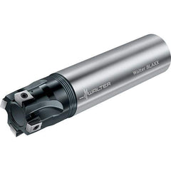 Walter - 32mm Cut Diam, 8mm Max Depth of Cut, 32mm Shank Diam, 250mm OAL, Indexable Square Shoulder End Mill - Multiple Insert Styles, Cylindrical Shank, 90° Lead Angle, Through Coolant, Series Blaxx - USA Tool & Supply