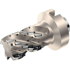 Walter - 40mm Cut Diam, 54mm Max Depth of Cut, 105mm OAL, Indexable Square Shoulder Helical End Mill - Multiple Insert Styles, NCT63 Modular Connection, 90° Lead Angle, Through Coolant, Series Xtra-tec - USA Tool & Supply