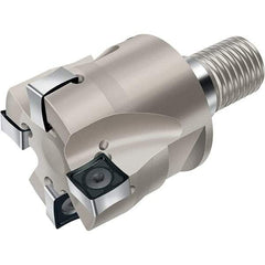 Walter - 40mm Cut Diam, 10mm Max Depth of Cut, Indexable Chamfer & Angle End Mill - Multiple Insert Styles, Modular Connection Shank, Through Coolant - USA Tool & Supply