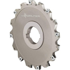 Walter - Arbor Hole Connection, 0.9449" Cutting Width, 0.4724" Depth of Cut, 100mm Cutter Diam, 1.2598" Hole Diam, 5 Tooth Indexable Slotting Cutter - F4153.B Toolholder, LN.U 080304 Insert, Right Hand Cutting Direction - USA Tool & Supply