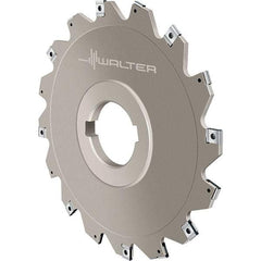 Walter - Arbor Hole Connection, 0.1575" Cutting Width, 1.1417" Depth of Cut, 125mm Cutter Diam, 1.5748" Hole Diam, 6 Tooth Indexable Slotting Cutter - F4053.B Toolholder, LN.X 070204 Insert, Right Hand Cutting Direction - USA Tool & Supply
