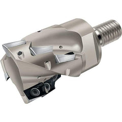 Walter - 50mm Cut Diam, 43mm Max Depth of Cut, Indexable Square Shoulder Helical End Mill - Multiple Insert Styles, T45 Modular Connection, 90° Lead Angle, Through Coolant - USA Tool & Supply