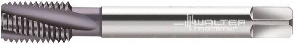 Walter-Prototyp - M14x1.50 Metric Fine 4 Flute 6HX Modified Bottoming Spiral Flute Tap - Powdered Metal, AlCrN Finish, 100mm OAL, Right Hand Flute, Right Hand Thread, Series 2146663 - USA Tool & Supply