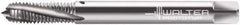 Walter-Prototyp - 3/8-16 UNJC 3 Flute 3B Modified Bottoming Spiral Flute Tap - Powdered Metal, Bright Finish, 100mm OAL, Right Hand Flute, Right Hand Thread, Series 224101 - USA Tool & Supply