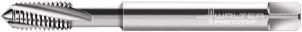 Walter-Prototyp - 3/8-24 UNF 3 Flute 2B Modified Bottoming Spiral Flute Tap - Powdered Metal, Bright Finish, 100mm OAL, Right Hand Flute, Right Hand Thread, Series 23416 - Exact Industrial Supply
