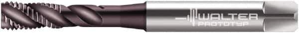 Walter-Prototyp - 1/4-28 UNF 3 Flute 2B Modified Bottoming Spiral Flute Tap - Powdered Metal, Hardlube Finish, 80mm OAL, Right Hand Flute, Right Hand Thread, Series EP2351312 - USA Tool & Supply