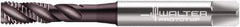 Walter-Prototyp - 1/4-28 UNF 3 Flute 2B Modified Bottoming Spiral Flute Tap - Powdered Metal, Hardlube Finish, 80mm OAL, Right Hand Flute, Right Hand Thread, Series EP2351312 - USA Tool & Supply