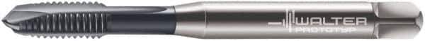 Walter-Prototyp - M4x0.70 Metric, 3 Flute, TiCN Finish, Powdered Metal Spiral Point Tap - Plug Chamfer, Right Hand Thread, 63mm OAL, 12mm Thread Length, 4.5mm Shank Diam, 6H Class of Fit, Series 7021366 - Exact Industrial Supply