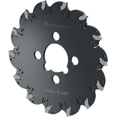 Walter - Arbor Hole Connection, 0.1181" Cutting Width, 2.2835" Depth of Cut, 200mm Cutter Diam, 1.5748" Hole Diam, 19 Tooth Indexable Slotting Cutter - F5055.B Toolholder, SX-3E Insert, Right Hand Cutting Direction - USA Tool & Supply