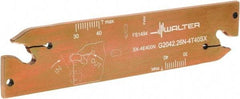Walter - 1.0236" Blade Height, 5.9055" OAL, Neutral Cut, Double End Indexable Cut-Off Blade - 40mm Max Depth of Cut, G2042 N Blade - USA Tool & Supply