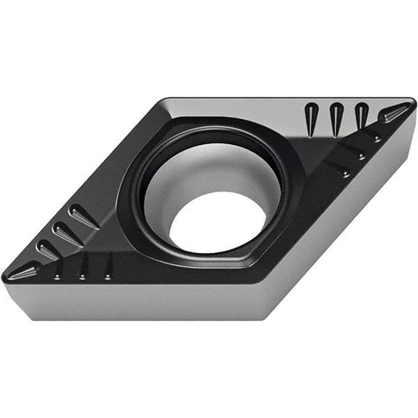 Walter - DCMT21.51 RM4 Grade WMP20S Carbide Turning Insert - TiCN/Al2O3/TiCN Finish, 55° Diamond, 1/4" Inscr Circle, 3/32" Thick, 1/64" Corner Radius - USA Tool & Supply