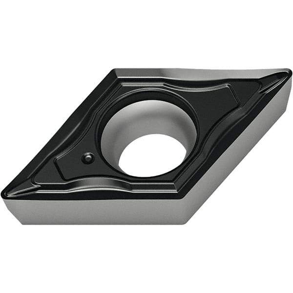 Walter - DCMT21.52 FP4 Grade WPP10S Carbide Turning Insert - TiCN/Al2O3/TiN Finish, 55° Diamond, 1/4" Inscr Circle, 3/32" Thick, 1/32" Corner Radius - USA Tool & Supply