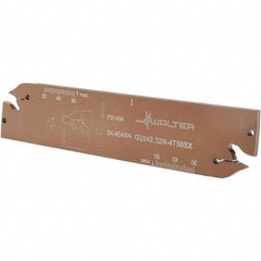 Walter - 1.2598" Blade Height, 5.9055" OAL, Neutral Cut, Double End Indexable Cut-Off Blade - 50mm Max Depth of Cut, G2042 N Blade - USA Tool & Supply