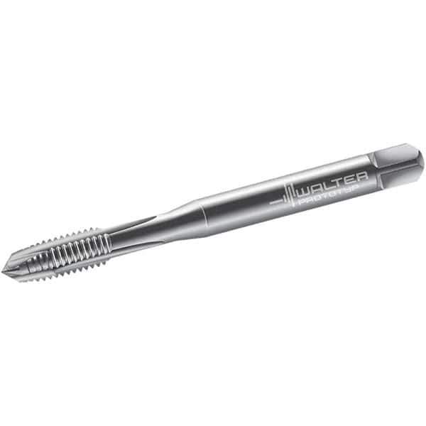 Walter-Prototyp - M3x0.50 Metric, 2 Flute, Bright Finish, Cobalt Spiral Point Tap - Plug Chamfer, Right Hand Thread, 56mm OAL, 9mm Thread Length, 3.5mm Shank Diam, 6H Class of Fit, Series N20219 - Exact Industrial Supply