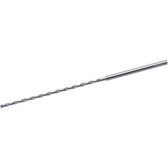 Walter-Titex - 2.4mm, 140° Point, Solid Carbide Micro Drill Bit - 122mm OAL, 80mm Flute Length, 3mm Shank Diam, Series A6989AMP - USA Tool & Supply