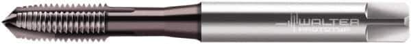 Walter-Prototyp - M5x0.80 Metric, 3 Flute, Hardlube Finish, Powdered Metal Spiral Point Tap - Plug Chamfer, Left Hand Thread, 70mm OAL, 13mm Thread Length, 6mm Shank Diam, 6HX Class of Fit, Series EP2021382 - Exact Industrial Supply